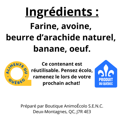 Gâteries pour chiens - Beurre d'arachide et banane